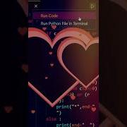 I Love You Pattern By Using Python Shorts Lovecoding