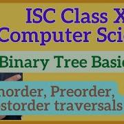 Binary Tree Basics Traversals ISC Class 12 Computer Science Theory