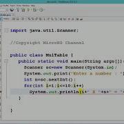 Java Program Multiplication Table