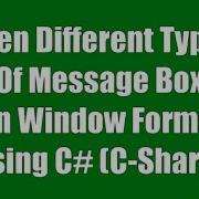 C Tutorial How To Open Different Types Of Message Box In Windows Applications