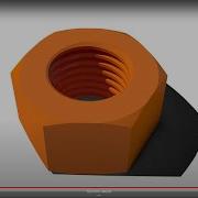 V1 Edited Draft Nut W Screw Threads In Rhino 7