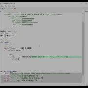 CMPSC145 PYTHON Lesson 12 Credit Card Validation