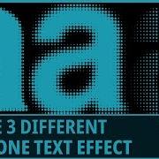How To Create 3 Different Halftone Text Effect In Photoshop Tutorial