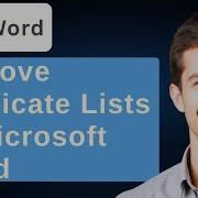 How To Automatically Eliminate Duplicate Lists In Microsoft Word Microsoft Word Help 2026 Guide