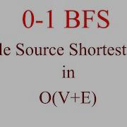 0 1 BFS Single Source Shortest Path In O V E