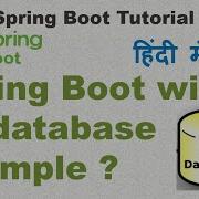 Spring Boot With H2 Database Example Spring Boot And H2 In Memory Database Hindi Tutorial