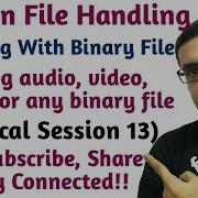 Reading Audio Video Image Or Any Binary File Using Python File Handling Reading Binary Files