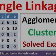 Single Linkage Hierarchical Clustering Using The Agglomerative Method Machine Learning Mahesh Huddar