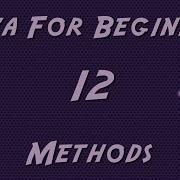 Learn Java For Beginners 12 Methods