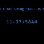 Beginner Web Development Project Digital Clock Using HTML JS CSS