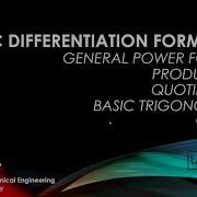 Basic Differentiation Formulas Lecture 2 1a Differential Calculus