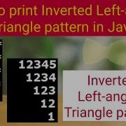 How To Print Inverted Left Angled Triangle Pattern In Java Pattern Program In Java Java 2020