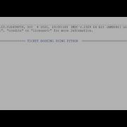 SIMPLE TICKET BOOKING PROJECT USING PYTHON With Documentation