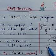 Yield Method In Java Multithreading Learn Coding