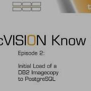 Data Synchronization TcVision Load IBM DB2 Image Copy To PostgreSQL