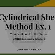 Cylindrical Shell Method Example Problem 1 Volume Of Solid Of Revolution Indefinite Integral