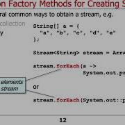 Common Java Streams Factory Methods