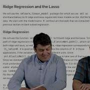Statistical Learning 6 Py Ridge Regression And The Lasso I 2023