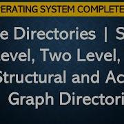 L69 File Directories Single Level Two Level Tree Structural And Acyclic Graph Directories