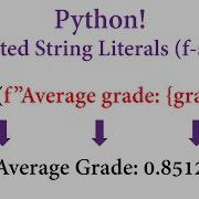 Python Formatted String Literals F Strings