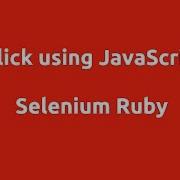 Selenium Ruby Click Button Javscript
