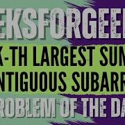 K Th Largest Sum Contiguous Subarray GeeksForGeeks POTD Solution Coding Gfg Potd Like
