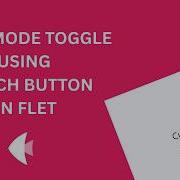 How To Build A Dark Mode Toggle Switch In Flet Python Tutorial