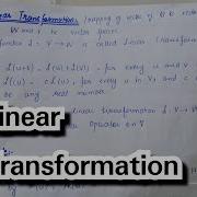 Linear Transformation Linear Algebra Urdu Hindi