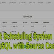 Student Scheduling System In PHP MySQL With Source Code