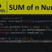 Java Program 5 Find Sum Of First N Numbers