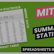Mito Tutorial Ep 8 Summary Statistics