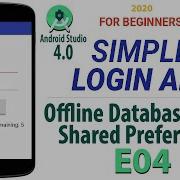 Simple Login App Tutorial For Beginners E04 Offline Database Using Shared Preferences NEW