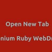 Selenium Ruby Open New Tab