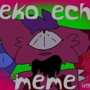 Neko Echo Meme Bright Colours Warning