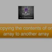 Java Basics Copying The Contents Of One Array To Another Array In Java