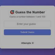 Guess The Number Game In HTML CSS JavaScript Beginner JS Project Codingprojects Frontend