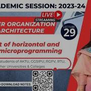 COA29 Concept Of Horizontal And Vertical Microprogramming Horizontal Vs Vertical Micro Programmed