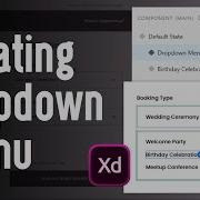 Creating Drop Down Menu Prototype In Adobe Xd