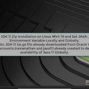 Oracle JDK 11 Zip Installation On Linux Mint 19 And Set JAVA HOME Environment Variable Java 11