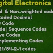 Digital Electronics Weighted And Non Weighted Codes Gray Code Excess 3 Code Self Complementing Code