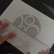 Geometric Design Composition With Circles And Line Art Moiré Effect