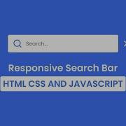 Make A Responsive Search Bar In HTML CSS JavaScript