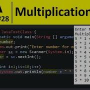Java Program 28 Generate Multiplication Table In Java Using For Loop