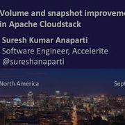 CCCNA18 Suresh Kumar Anaparti Volume And Snapshot Improvements In Apache Cloudstack