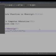 IsDate Function In Vbscript Tamil
