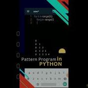 Create This Beautiful Pattern In Python Python Coding Shorts Viral Rktsirji