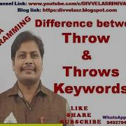 Difference Between Throw And Throws In Java Throw Keyword Vs Throws Keyword Throw Vs Throws