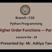 Python Programming Higher Order Functions Part 1 AKTU Digital Education