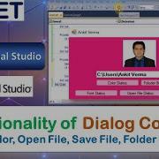 P64 Functionality Of Dialog Controls Font Color Open File Save File Folder Browser VB NET