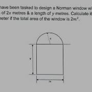 Optimization Question Norman Window Minimum Perimeter NOT Area